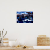 Poster Chevaux Courant Dans Le Paysage De L'Eau (Cuisine)