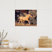Poster Chevaux courant dans un ranch Ponderosa (Cuisine)
