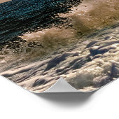 Poster Chevaux courir dans le Surf (Coin)