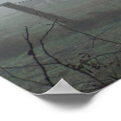 Poster Chevaux Dans Le Brouillard Du Matin (Coin)