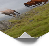 Poster Chevaux dans le pâturage (Coin)