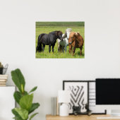 Poster Chevaux dans le ranch, sud de l'Islande (Bureau à domicile)
