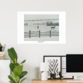 Poster Chevaux dans Snowy Corral (Bureau à domicile)