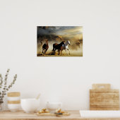 Poster Chevaux de course (Cuisine)