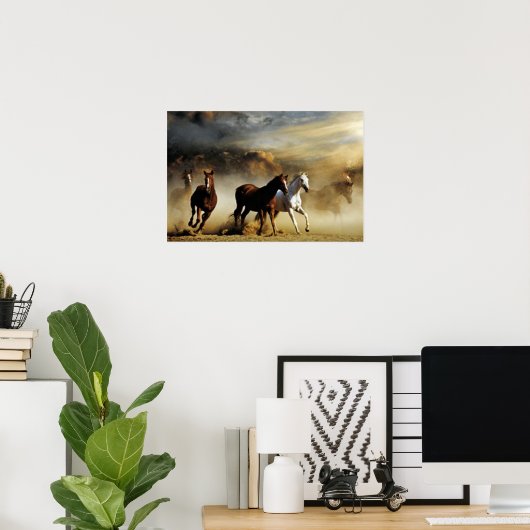 Poster Chevaux de course (Bureau à domicile)