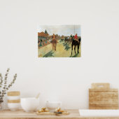 Poster Chevaux de course avant les stands, Degas (Cuisine)