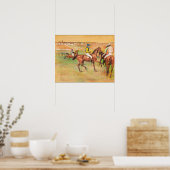 Poster Chevaux de course, célèbre peinture d'Edgar Degas (Cuisine)