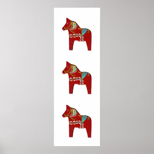 Poster Chevaux de dala à paroi étroite (Devant)