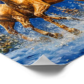 Poster Chevaux de dessin animé mignons (Coin)