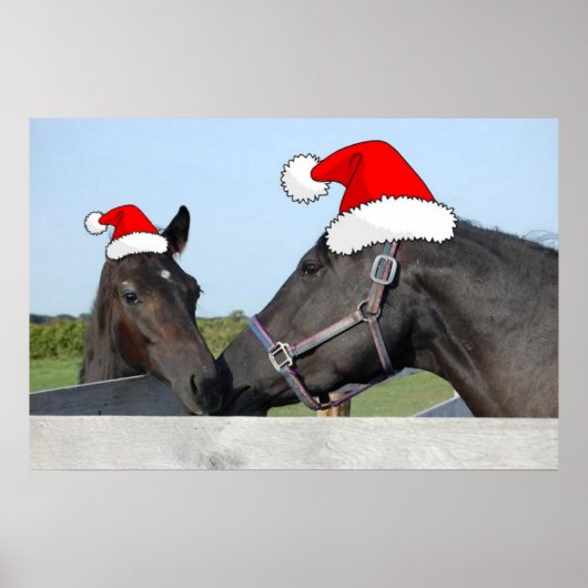 Poster Chevaux de Noël (Devant)