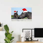 Poster Chevaux de Noël (Bureau à domicile)