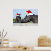 Poster Chevaux de Noël (Cuisine)