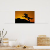 Poster Chevaux d'Imaginaire : Coucher de soleil de montag (Cuisine)