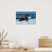 Poster Chevaux d'Imaginaire : Friesians & Sea (Cuisine)