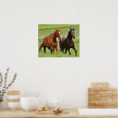 Poster Chevaux doubles (Cuisine)