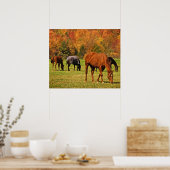 Poster Chevaux en automne (Cuisine)