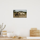 Poster Chevaux en marche (Cuisine)