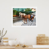 Poster Chevaux et calèche à St Wolfgang (Cuisine)