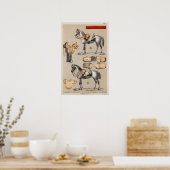 Poster Chevaux et selles (Cuisine)