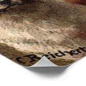 Poster Chevaux et St Bernard Art Vintage (Coin)