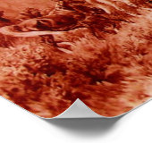 Poster CHEVAUX GRAZER Antique Rouge Brown rose (Coin)