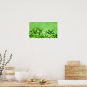 Poster CHEVAUX GRAZER Vierge Vert (Cuisine)