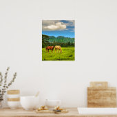 Poster Chevaux hawaïens, Hokulei Peak, Kauai, Vertical (Cuisine)