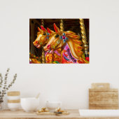 Poster Chevaux joyeux (Cuisine)