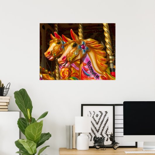 Poster Chevaux joyeux (Bureau à domicile)