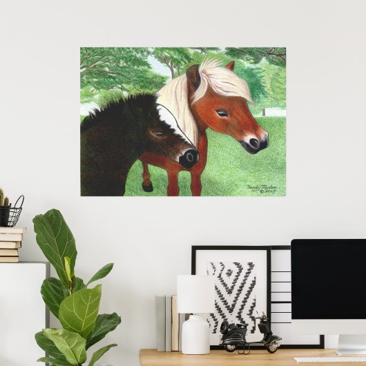 Poster Chevaux miniatures (Bureau à domicile)