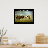 Poster Chevaux Motivationnel Inspirationnel Sans Limite C (Cuisine)
