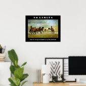 Poster Chevaux Motivationnel Inspirationnel Sans Limite C (Bureau à domicile)