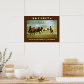 Poster Chevaux Motivationnel Inspirationnel Sans Limite C (Cuisine)