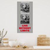Poster Chevaux Motivationnels Vivent Sans Limites Pop Art (Cuisine)