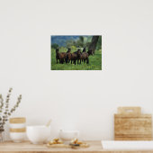 Poster Chevaux Mustang Sauvages 3 (Cuisine)