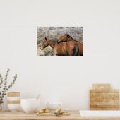 Poster Chevaux Mustang Sauvages Touchant (Cuisine)