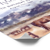 Poster Chevaux Paysage Jalon Anniversaire Fête Bienvenue (Coin)