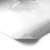 Poster Chevaux qui courent dans le brouillard noir et bla (Coin)