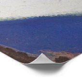 Poster Chevaux rouge et bleu (Coin)