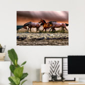 Poster Chevaux sauvages (Bureau à domicile)