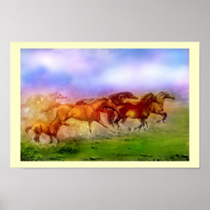 POSTER CHEVAUX SAUVAGES