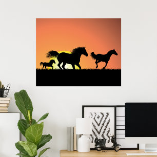 Poster Chevaux sauvages