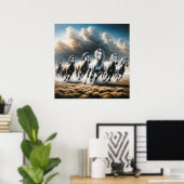 Poster Chevaux sauvages - Art Dynamique Nature Imprimer (Bureau à domicile)