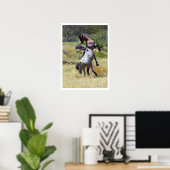 Poster Chevaux sauvages combattant Theodore Roosevelt NP (Bureau à domicile)