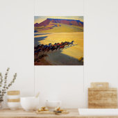 Poster "Chevaux sauvages du Nevada" par Maynard Dixon (Cuisine)