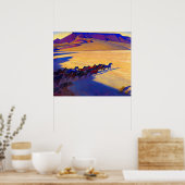 Poster Chevaux sauvages du Nevada par Maynard Dixon (Cuisine)