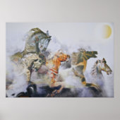 POSTER CHEVAUX SAUVAGES PEINTS (Devant)