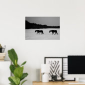 Poster Chevaux sur neige wapcn (Bureau à domicile)