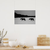 Poster Chevaux sur neige wapcn (Cuisine)