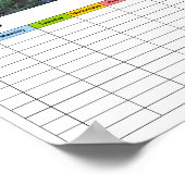 Poster Chevaux sur pâturage / Horaires (Coin)